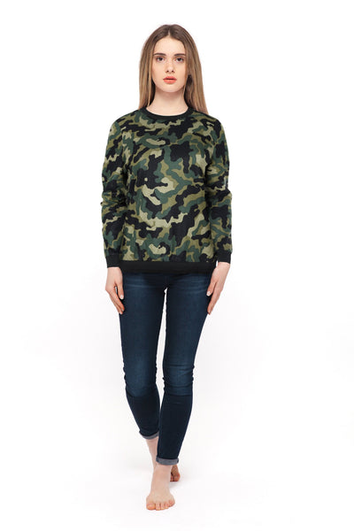 chassca shiny Camouflage printed design long sleeve sweatshirt - Breakmood