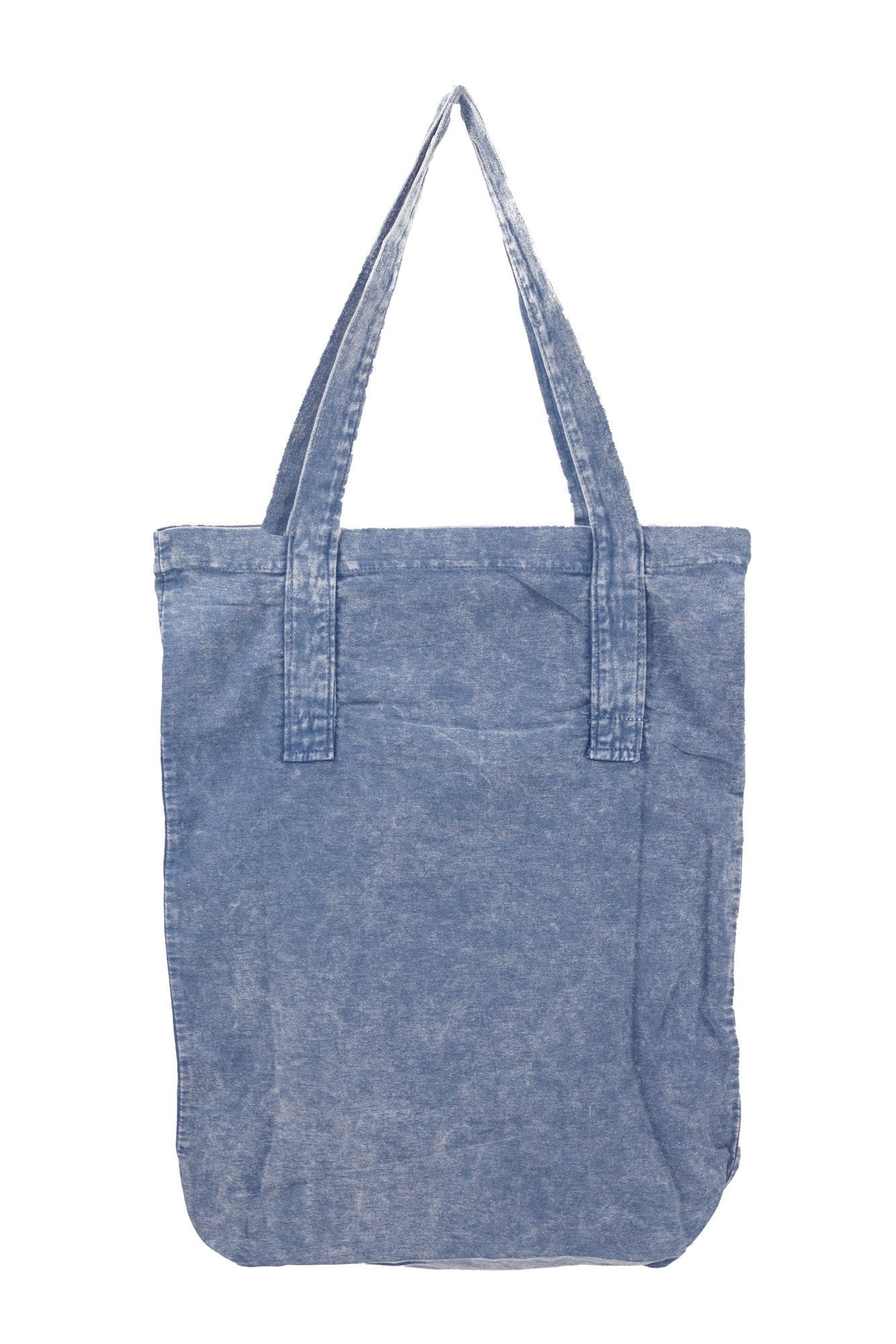 authentic blue denim look casual shoulder bag with embroidery - Breakmood