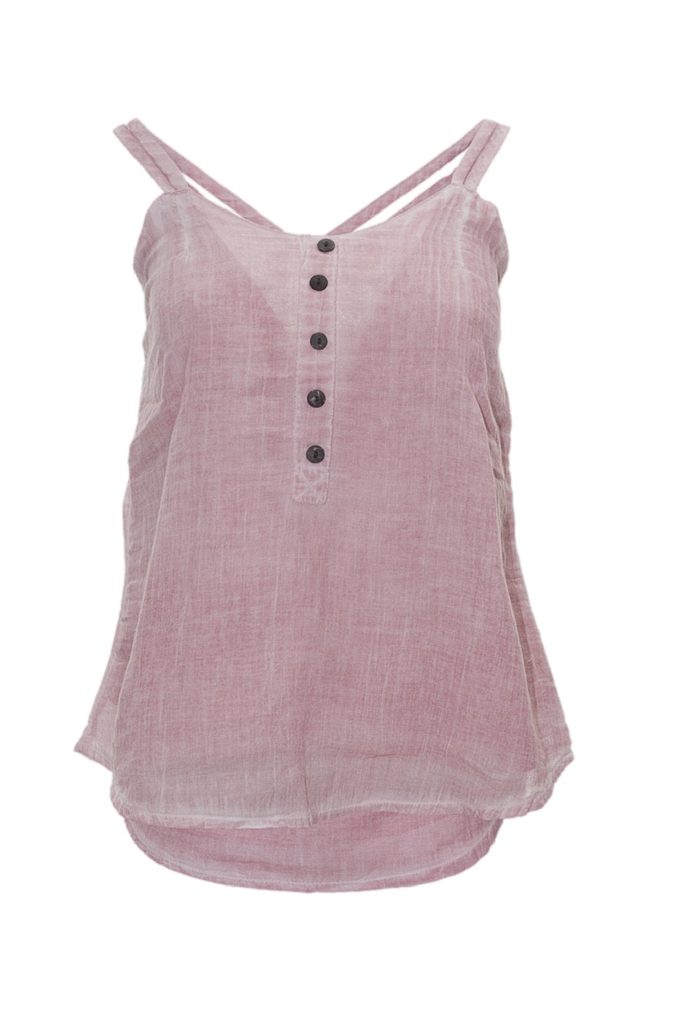 garment dyed light pink cami top top ipekci 