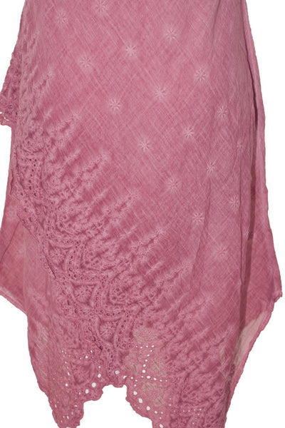 pink cami maxi dress with embroidery dress ipekci 