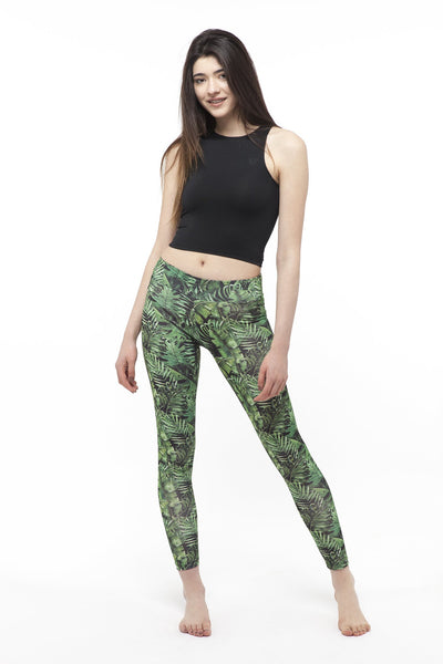 hill & dale sports legging with leaf print bottoms hill & dale 