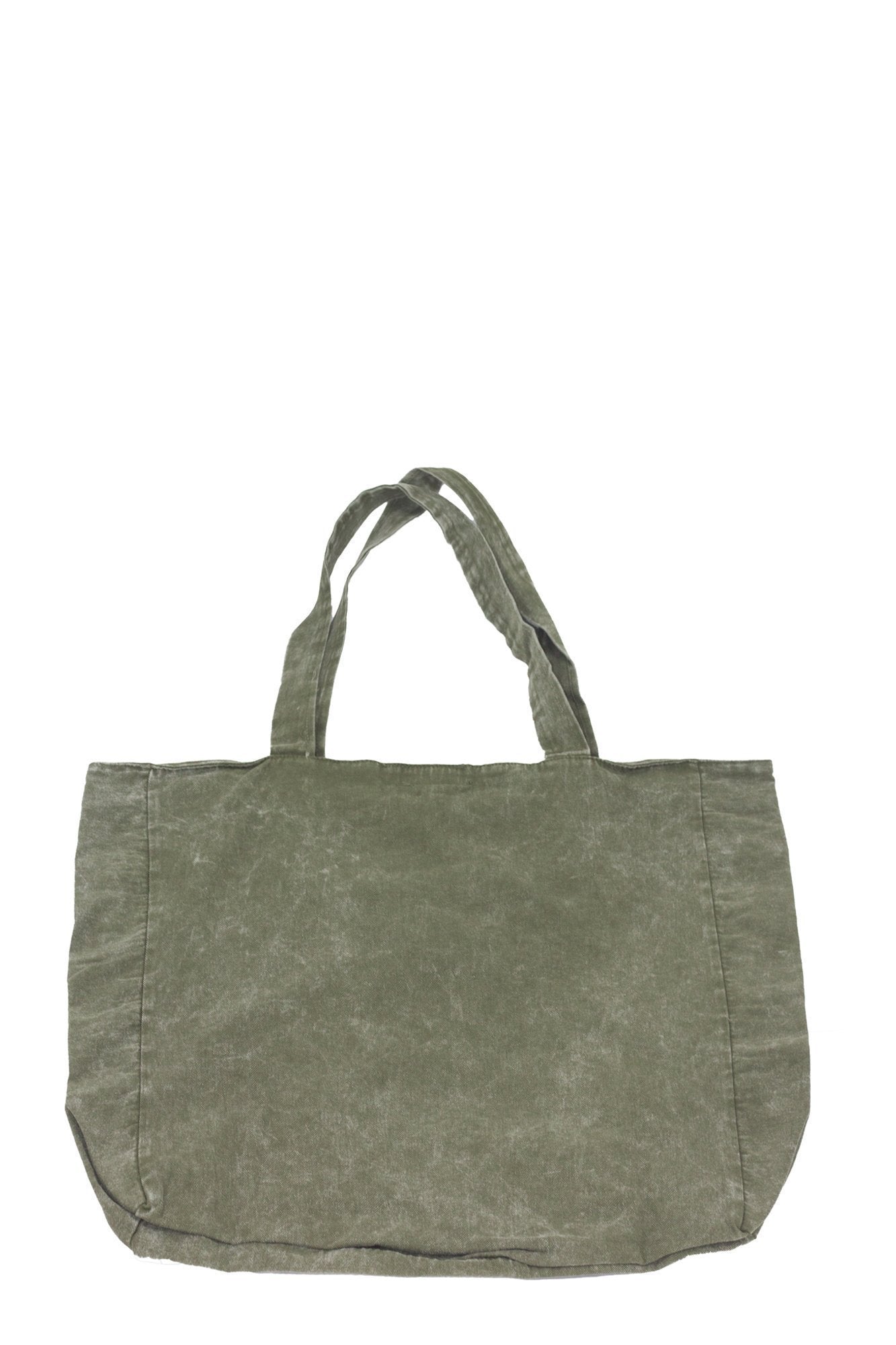 authentic khaki denim look casual shoulder bag with embroidery - Breakmood